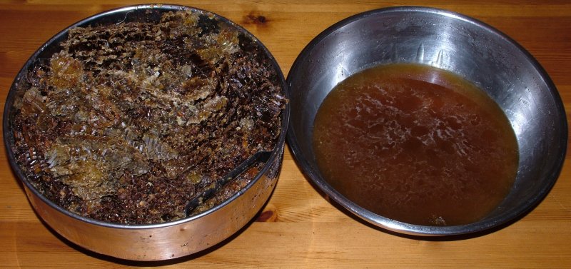 extracting_comb_fragments_drained_honey.jpg (86414 bytes)